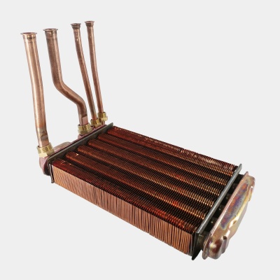 Теплообменник битермический L=275 (для Bosch 4000 / Buderus 042)